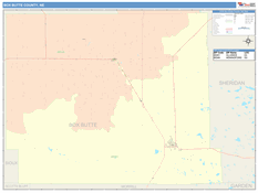 Box Butte County, NE Digital Map Color Cast Style